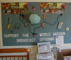 World Mission Broadcast offering bulletin board