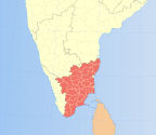 map of southern India