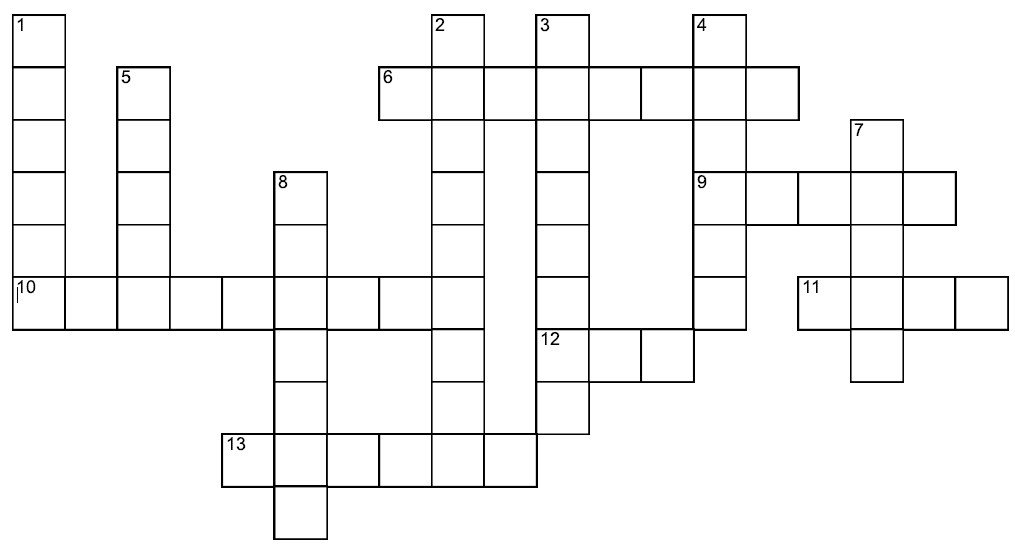 Grid for Bible crossword puzzle