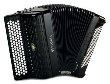 Accordion sitting upright