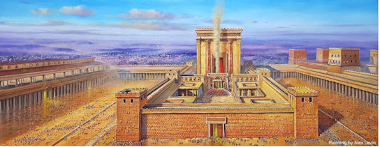 Painting of the Jerusalem Temple as it would have looked in the time of Jesus