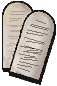 drawing of two stone tablets